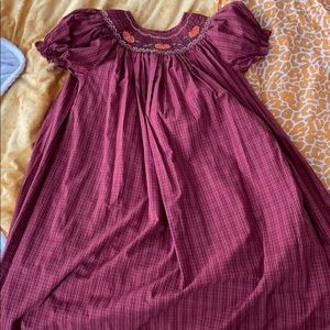 Smocked pumpkin dress